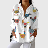 Blusa leggera e colorata stampata