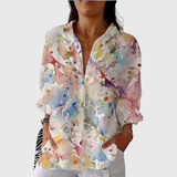 Blusa leggera e colorata con stampa