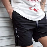 Short estivi mentali maschili - Fit facile e rilassato - vita elastica con cordone - sopra il ginocchio
