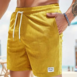Short estivi da uomo - tessuto traspirante e leggero - cintura elastica con cordino