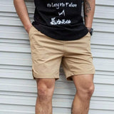Short estivi mentali maschili - Fit facile e rilassato - vita elastica con cordone - sopra il ginocchio