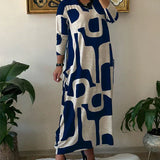 Splendida stampa autunnale del vestito maxi EMMA: eleva il tuo stile!