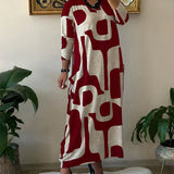 Splendida stampa autunnale del vestito maxi EMMA: eleva il tuo stile!