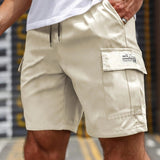 Uomini - Pantaloncini Estivi - Vita Elastica - Tasche Multiple - Tessuto Leggero e Traspirante