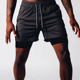 Uomini - Pantaloncini Fitness Estivi a Doppio Strato