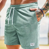 Short estivi da uomo - tessuto traspirante e leggero - cintura elastica con cordino