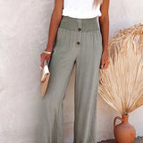 Riana - Pantalone a Vita Alta Relax