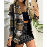 Kisarim | Blazer lungo leggero abbottonato da donna | Autunnale