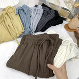 ALLEATO | Pantaloni invernali casual chic con coulisse a righe verticali per uno stile disinvolto