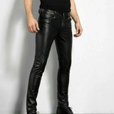 Pantaloni Slim in Pelle per Look Autunnale Trendy
