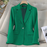 Blazer Donna Elegante Aderente Maniche Lunghe Spandex