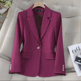 Blazer Donna Elegante Aderente Maniche Lunghe Spandex