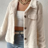Cappotto Donna Corto Elegante Velluto Autunnale