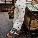 Pantaloni di lana invernali chic vintage Boho da donna di VINA