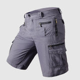 Uomini - Pantaloncini Estivi - Lunghezza del Ginocchio - Programma Multipocket - Tessuto Leggero
