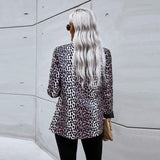 Giacca Donna Stampa Leopardata Ampia Comoda in Poliestere