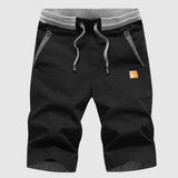Shorts estivi da uomo - Corsa del cordone - Tasche con zip - Vestibilità rilassata
