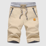 Shorts estivi da uomo - Corsa del cordone - Tasche con zip - Vestibilità rilassata