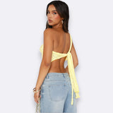 LINNE | Top estivo giallo elegante da donna