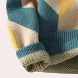Maglione invernale da uomo - Motivo geometrico - Girocollo - Vestibilità comoda - Manica lunga