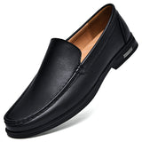 Mocassini da Uomo Eleganti Slip-On in Pelle Bovino con Suola Antiscivolo