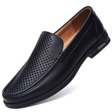 Mocassini da Uomo Eleganti Slip-On in Pelle Bovino con Suola Antiscivolo