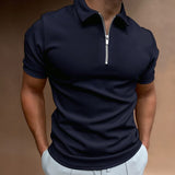 Mark| Polo estiva da uomo alla moda con dettagli eleganti e cerniera