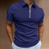 Mark| Polo estiva da uomo alla moda con dettagli eleganti e cerniera