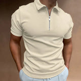 Mark| Polo estiva da uomo alla moda con dettagli eleganti e cerniera
