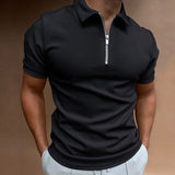 Mark| Polo estiva da uomo alla moda con dettagli eleganti e cerniera