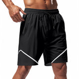 Uomini -ors Stringer sport estivo - tessuto ultra leggero e asciugatura rapida - fit sciolto - lunghezza del ginocchio - tasche con cerniera