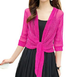 Cardigan autunnale con lacci radioso - Eleganza pura di BIANCA
