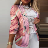 Thanea | Blazer tie-dye a maniche lunghe autunnale da donna