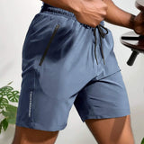 Uomini - Pantaloncini Estivi - Traspiranti e Elasticizzati - Chiusura con Cerniera