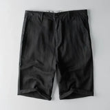 Shorts estivi da uomo - miscela di cotone - Fit rilassato - lunghezza del ginocchio con tasche