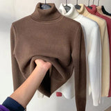 ARGENTO | Caldo maglione invernale a collo alto foderato in pile