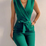 Migliora il tuo stile autunnale con la tuta JODY Chic con scollo a V