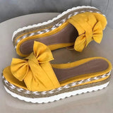 Beatitudine scarlatta | Sandali estivi chic con adorabile dettaglio fiocco per l'estate