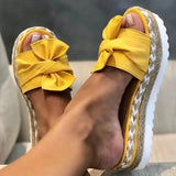 Beatitudine scarlatta | Sandali estivi chic con adorabile dettaglio fiocco per l'estate