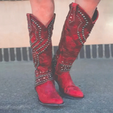 Stivali da cowboy alti fino al ginocchio per donna | Vintage Autunnali