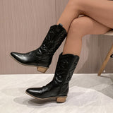 Stivali da cowboy con cerniera da donna | Lunghezza al polpaccio | Collezione Autunno