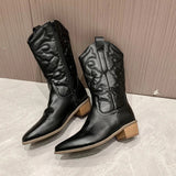 Stivali da cowboy con cerniera da donna | Lunghezza al polpaccio | Collezione Autunno