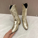 Stivali da cowboy con cerniera da donna | Lunghezza al polpaccio | Collezione Autunno