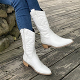 Stivali da cowboy con cerniera da donna | Lunghezza al polpaccio | Collezione Autunno