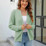 Elegante cardigan autunnale con cerniera BRITANY per un'eleganza senza sforzo