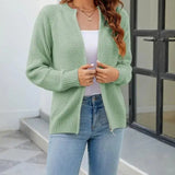 Elegante cardigan autunnale con cerniera BRITANY per un'eleganza senza sforzo