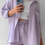Elegante set estivo di top e pantaloncini abbinati HAZEL