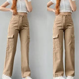 Eleganti pantaloni cargo da donna con pratiche tasche di AYLA per l'autunno