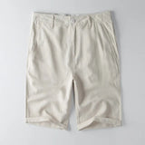 Shorts estivi da uomo - miscela di cotone - Fit rilassato - lunghezza del ginocchio con tasche