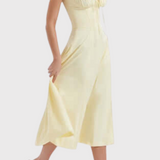 Betania | Abito a corsetto midi autunnale comodo ed elegante